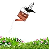 Gießkanne Solarschmuck | Outdoor Vogeltränke Gießkanne Solarlaterne,wasserdichte Solarlichter für Garten Terrasse Rasen Landschaftsbau