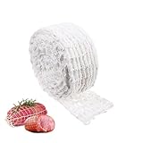 LBJFYHJN 1 Stück Fleischnetz zum Räuchern, Schinkennetz, Rouladen Netz, Hochtemperaturbeständig und elastisches Räuchernetz (5 m, 18 Löcher)