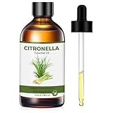 Citronella Öl 100 ml, Rein Citronella Ätherisches Öl für Aroma Diffuser, Zitronengrasöl Aromatherapie Duftöl für Duftlampen, DIY, Massage, Seife, Kerzenherstellung, Geschenke für Frauen