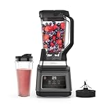 Ninja 2-in-1 Mixer mit 3 Programmen; Mixen, Max Mixen und Zerkleinern & 4 manuellen Einstellungen, 2,1L Krug & 700ml Becher, 1200W, spülmaschinenfest, Auto-iQ, Schwarz BN750EU