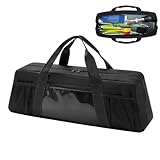 Aufbewahrung Von Grillutensilien – 22-Zoll-Organizer Aus Oxford-Stoff, Grillkoffer, Werkzeugträger Mit Großem Fassungsvermögen, Sicherer Verschluss, Bequeme Griffe | Picknick Im Freien, Camping, Grill