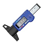 RUIZHI Reifen Profiltiefenmesser Reifenprofilmesser Auto Profilmesser Digital Tiefenmesser LCD Display 0–25.4 mm Motorrad Messchieber für PKW, Vans, LKW (Blau)