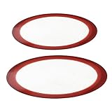 GLEAVI 2Stücke Silikon Pizza Backblech Runde Antihaft Backmatte Φmm Φmm Wiederverwendbare Backunterlage für Pizza Kuchen und Gebäck Leicht zu Reinigen und Langlebig