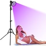 Ibtyzo Gesichtsbräuner Solarium für Zuhause Bräunungslampe - 54W Gesichtssolarium für Zuhause Bräunungslampen für Gesicht und Körper Gesichtsbräuner Gerät mit Verstellbarer Halterung und Schutzbrille