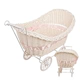 Puppenbuggy Kinder Puppenwagen Gewebter Spielzeug Kinderwagen Puppenbett Kinder Einkaufswagen Rollenspiel Trolley Für Puppen Spielzeug Für Mädchen