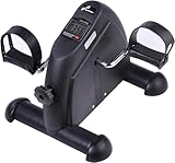 Sportneer Pedaltrainer für Senioren,Mini Heimtrainer mit LCD-Display, Fitnessgeräte für Zuhause – Tischfahrrad, Ergometer Senioren, Arm- und Beintrainer für Senioren mit Anti-Rutsch-Matte (Schwarz)