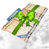 2 x Lattenrost XXL 90x200 cm Big Size extra stabil bis 200 kg belastbar, Partnerset 180x200 cm, für alle Matratzentypen, durchgehende Seitenholme, DIY Selbstmontage