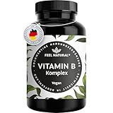 Vitamin B Komplex hochdosiert - Alle 8 B-Vitamine (B1, B2, B3, B5, B6, B7, B9, B12) - 500µg Vitamin B12 - bio-aktive Vitamin B-Formen - laborgeprüft, in Deutschland produziert - 180 vegane Kapseln