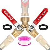 2-Wege-Schlauchteiler – robuster 2-Wege-Gartenschlauchanschluss – konischer Adapter mit 19 mm Durchfluss – GHT Gewinde für den Außenbereich, Terrasse und Garten