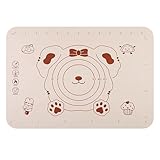 Ksikdeg Silikon-Backmatte, Teigmatte, rutschfeste Gebäckmatte zum Backen, Rollen von Gebäck, Teig, Pizza &