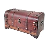 HMF 6402-154 Vintage Holztruhe mit Schloss | 54 x 28 x 30 cm | Groß | Mexiko