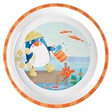 HABA Kinderteller Pinguin – Praktischer Melamin-Teller mit Pinguinmotiv – Rutschfest – spülmaschinengeeignet – Ab 12 Monaten – 2012441001