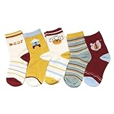 Entdecken Sie 5 Paar Baumwollsocken für Jungen (Größe 31-34) – Vielfalt in Farben und Größen für glückliche Kinderfüße! Mädchen und Jungen lieben diese bequemen Kindersocken (4 Größen)-(L 6-9 Jahre)