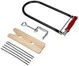 Rayher Hobby Rayher Laubsäge-Starter-Set aus Stahlrohr, inkl. Laubsägebrettchen mit Einspannhalterung und Metallzwinge, ideal für Spanplatten und Sperrholzplatten, ein Muss in jedem Werkzeugkoffer