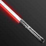 Ricyea Lichtschwert, RGB 11 Farben Metall Hilt Laserschwert USB Wiederaufladbar FX Lichtschwert mit Soundeffekt, Laserschwerter für Halloween Cosplay, 79cm (Schwarz)