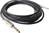 MSA 6M INSTRUMENTENKABEL - 6,35mm GITARREN KABEL - GOLDTIP - SCHWARZ - KLINKENKABEL - UNIVERSAL