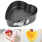 Herzspringform, Ø 22 cm Kuchenform, herzförmige & auslaufsichere Backform aus Stahl mit Antihaftbeschichtung, für das Backen mit Liebe