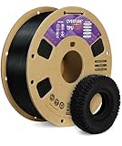OVERTURE TPU Filament 1.75 mm, Flexible TPU Rolle Weiches 3D-Drucker Filament, 95A 1kg Spule (2.2 lbs), Maßgenauigkeit +/- 0,02 mm (Schwarz)