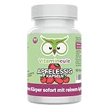 Apfelessig Kapseln - 500mg - hochdosiert - Qualität aus Deutschland - ohne Zusätze - laborgeprüft - vegan - naturbelassen - naturtrüb - Vitamineule®