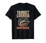 Target Locked Bowfishing | Retro Bogenschießen Angeln Design T-Shirt