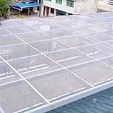 XINGWANGG Gewächshausplatten Polycarbonat Dachplatte Klare Kunststoffplatten Regenschutz Ersatzplatten,Vordach für Garten,Carport,Terrasse,Türdach,Markisen-Überdachung,Anpassbar (0,5m x 5m)