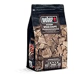 Weber Räucherchips (700g Packung) - Hickory Holz, für Rind-, Schweine-, Wild- & Geflügelfleisch, kräftiges/intensives, leicht süßes Aroma, aus 100% natürlichen Holz (17624)