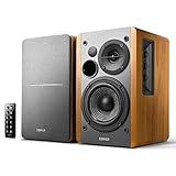 Edifier Studio R1280DB - 2.0 Bluetooth-Lautsprechersystem (42 Watt), Regallautsprecher mit Infrarot-Fernbedienung in Holzfarbe