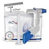CEGLA RC-Cornet PLUS Atemtherapiegerät reduziert Husten, löst Schleim, lindert Atemnot – Anschluss für Inhalationsgeräte zur Inhalation integriert, befreit untere Atemwege, hilft leichter zu atmen