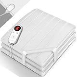 sinnlein® Wärmeunterbett aus Vlies 150 x 80 cm | elektrische Heizdecke mit Abschaltautomatik | Wärmedecke | Timerfunktion | 6 Temperaturstufen | waschbar bis 40°C | Digitalanzeige