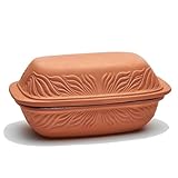 Van Well Tonbräter für 6 Personen - Hochwertiger Ton Topf aus Portugal