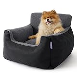 Lesure Hundesitz Auto Kleine Hunde - Wasserdichter Hundesitz Auto Rückbank, Hunde Autositz Für Kleine Hundemit, Ansteckbare Leine Für Autositz Hund, Schwarz