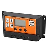 Solarpanel-Controller, niedrige Heizung, großer LCD-Bildschirm, Solarladeregler, 3-stufige Management, 12 V 24 V, Selbstheilung für zu Hause (20 A)