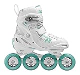 Roces Mädchen Moody Girl TIF Inline-Skates, White-Aqua, 36-40