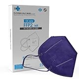 25 st. FFP2 Maske CE Zertifizierter Schutz | 5 Lagen, Hohe Filtration, EU-Homologiert | Einweg, Erwachsenengröße, ohne Ventil, Farbe Navy blau