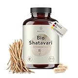 BIONUTRA© Bio Shatavari Kapseln, 270 Stück à 500 mg, hochdosiert, vegan & ohne Zusätze, rückstandskontrolliert, Deutsche Herstellung aus Shatavari Bio Wurzelpulver