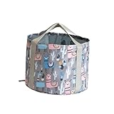 DIYEAH Multifunktionaler Faltbarer Reise wasserbehälter aus Robustem Peva Wasserdichter Großer Faltbarer Wasser Eimer mit Doppeltem Griff Kompakt Faltbar Inklusive Aufbewahrungstasche