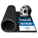 kör4u Antivibrationsmatte 60x60x0,5 cm - zuschneidbar, Schallschutz & Vibrationsdämpfung für Waschmaschine, Trockner, Fitnessgeräte