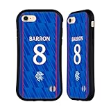 Head Case Designs Offizielle Rangers FC Connor Barron 2024/25 Spieler Home Kit Hybride Handyhülle Hülle Huelle kompatibel mit Apple iPhone 7/8 / SE 2020 & 2022