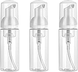 3 Stück Schaumspender Leere Flasche,Klar Schäumende Plastik Pumpflasche,50 ml Schaumseifenspender Pumpe Flasche,Reisegröße klar Leere Flasche,Schaumspender für Lotion,Shampoo,Gesichtsreiniger
