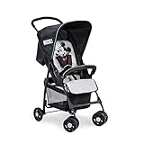 Hauck Disney Buggy Sport, Ultra Leicht - nur 5,9 kg, Klein Zusammenklappbar, Reisebuggy mit Liegefunktion, Sonnenverdeck, Großer Korb, Mickey Stars Grau Schwarz