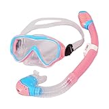 Scubas Taucherbrille Schnorchel Gesichtsbrille Schnorchelausrüstung Tauchabdeckung Set für Jungen & Mädchen Schwimmbrille Schwimmschlauch
