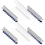 20 Stück Hosenbügel Klemmbügel, Ungefähr 30cm Kleiderbügel Hosen Metall, Kleiderbügel Hose,Hosenkleiderbuegel Haken,mit 360° Drehbar Haken,Lagerung für den Hausgebrauch Hosenhalter Rockhalter,Blau