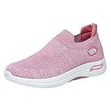 Générique Laufschuhe für Damen, bequem, Outdoor, rutschfest, atmungsaktiv, leicht, Slip, Sneaker, Fitness, Arbeit, Laufen, Outdoor, Rosa., 37 EU