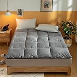 Superweiche Dreidimensionale Futonmatratze Aus Federsamt, Japanische Bodenmatte, Faltbare Matratze, Einzel- Und Doppelmatratze, Geeignet For Schlafzimmer, Boden, Sofa, Schlafsaal(Grey,120*200cm)
