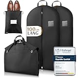 Bruce.® 2x Kleidersack Kurz 100x60cm inkl. 1x Schuhbeutel – Atmungsaktive Kleiderhülle für Anzug, Jacke & Hemd – 120 GSM Materialstärke – Anzugtasche für Reisen & Aufbewahrung