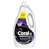 Coral Farbschutz Schwarz Waschmittel Flüssigwaschmittel für Farben länger wie neu Vorteilspack 40 WL