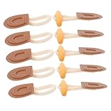 DEARMAMY 5 Paar Kunstleder Knebelknöpfe mit Hornverschluss Handgefertigte Mantelknöpfe für Wintermäntel Jacken und Pullover Braune Nähverschlüsse und Horn