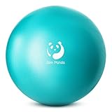 Slim Panda Gymnastikball Klein,23-25cm Pilates Ball mit Aufblasbarem Strohhalm,Soft Yoga Ball Exercise für Senioren Therapie,Hause,Fitness,Balance Training (Blauer See)