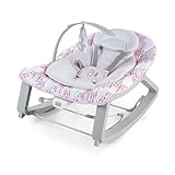 Ingenuity Keep Cozy 3-in-1 Baby Wippe, Sitz und Schaukel für Babys bis Kleinkinder, mit Vibrationen und Spielzeugstange, 0-30 Monate, Rosa Lily