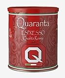 è caffè QUARANTA ESPRESSO; Qualità Rossa; gemahlener Kaffee, 250 g, Made in Italy